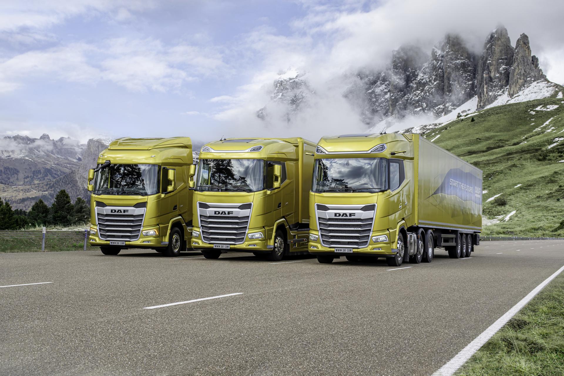 02 the new generation daf trucks 2021 from left to right xf xg and xgplus