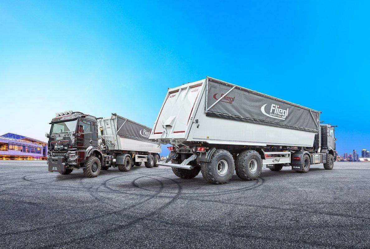 FLIEGL-Efficient and versatile: Fliegl tipper semi-trailers in combined transport
