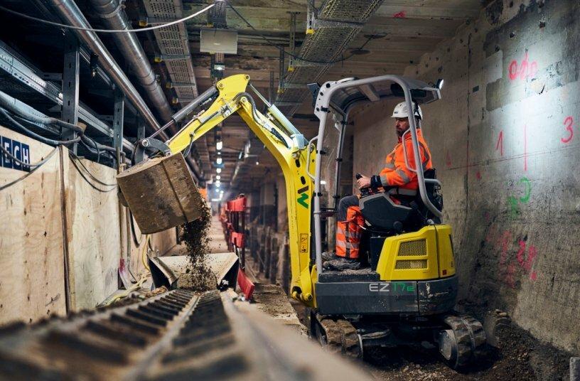 Wacker Neuson-Construction site at the Munich central station: Working without direct exhaust emissions and noise with the Wacker Neuson zero emission products