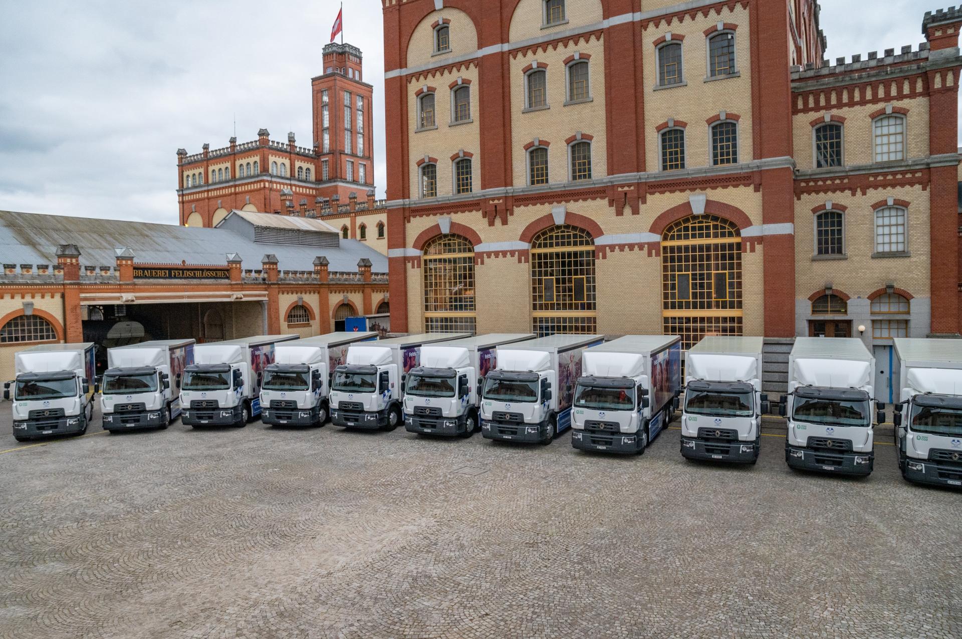 20 renault trucks electric delivered to feldschlosschen carlsberg