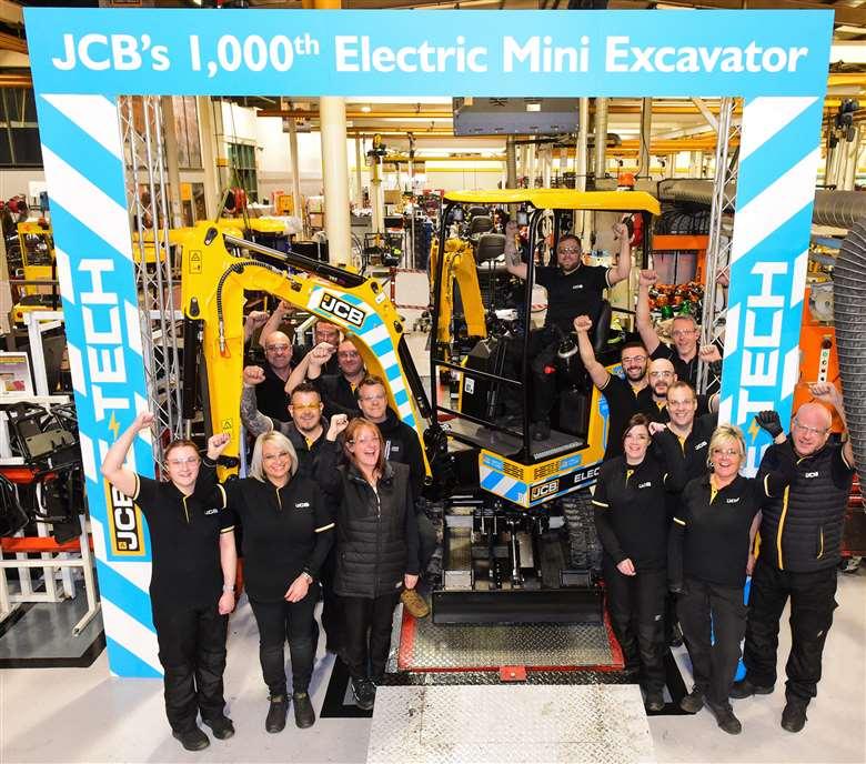 JCB celebrates electric mini milestone