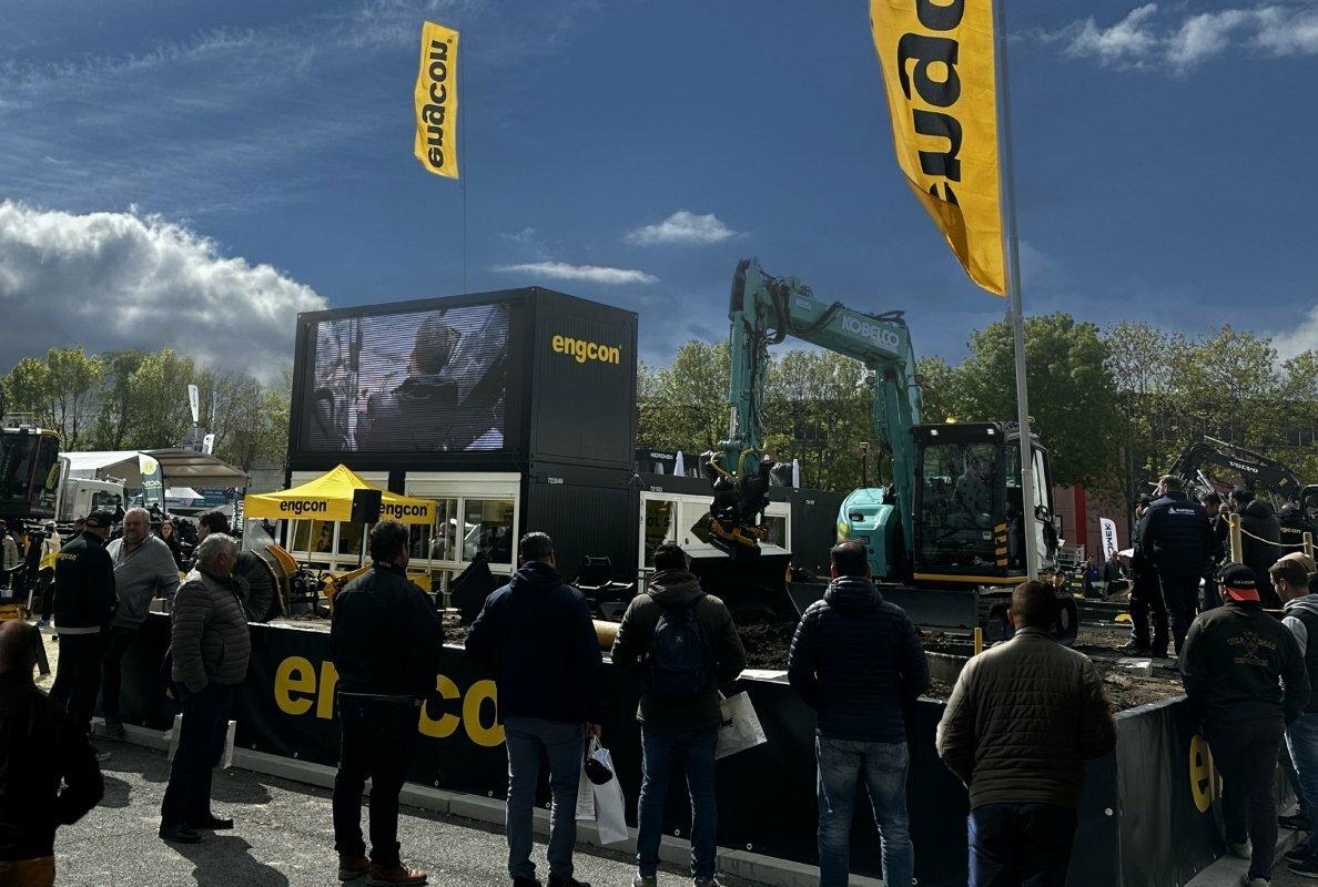 engcon's third generation tiltrotator was a highlight at the INTERMAT 2024 trade show in Paris, France