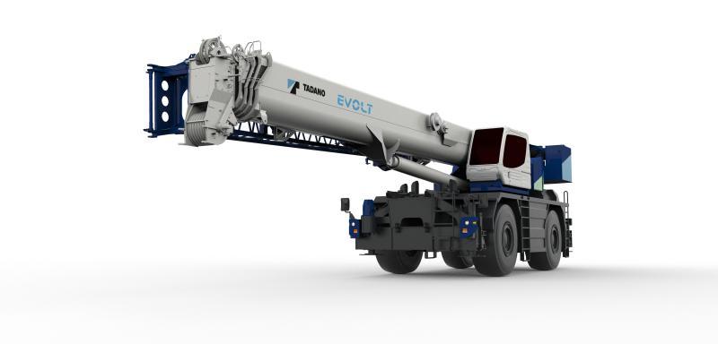 ConExpo-Tadano Introduces Prototype of Fully Electric GR-1000XLL EVOLT RT Crane