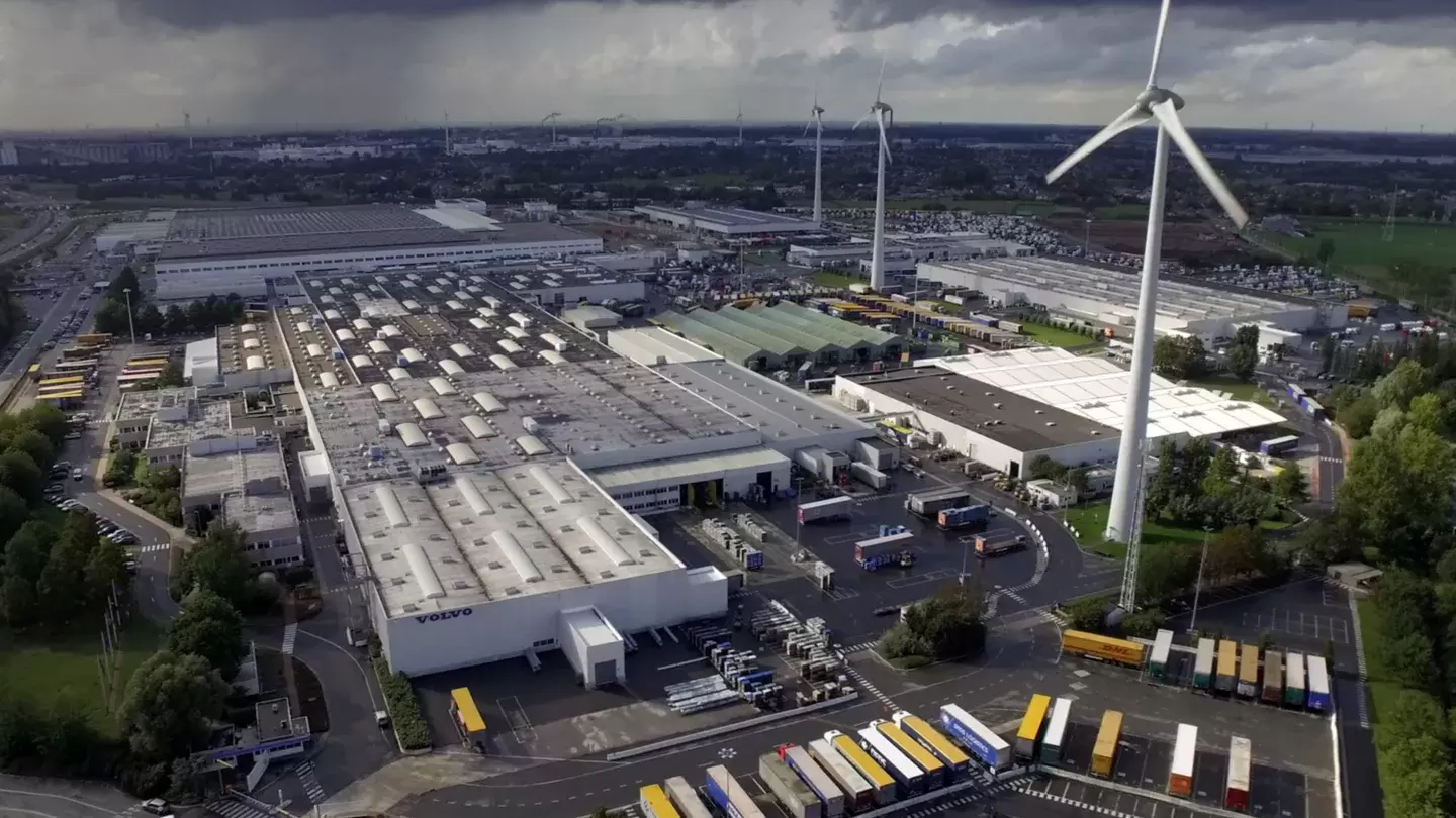 Aerial photo ghent factory