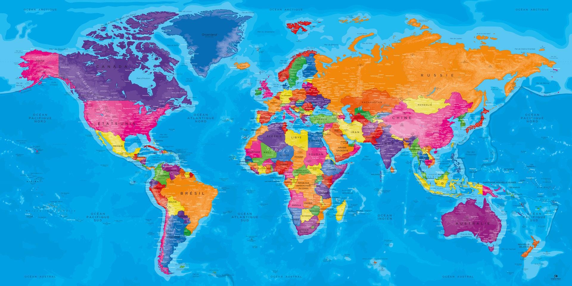 Carte monde manarola original map