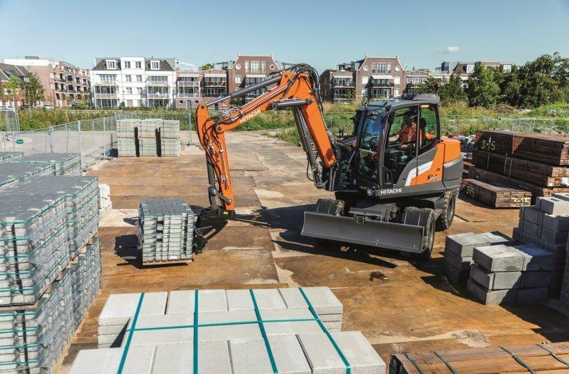 Hitachi zx95w 7 compact wheeled excavator 2323 1c9