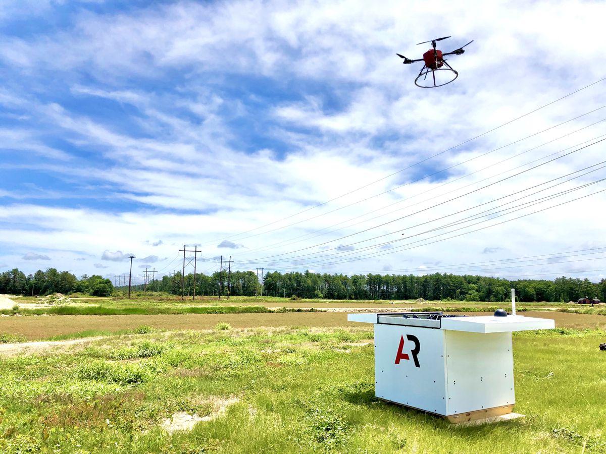 Scout drone landing on scoutbase